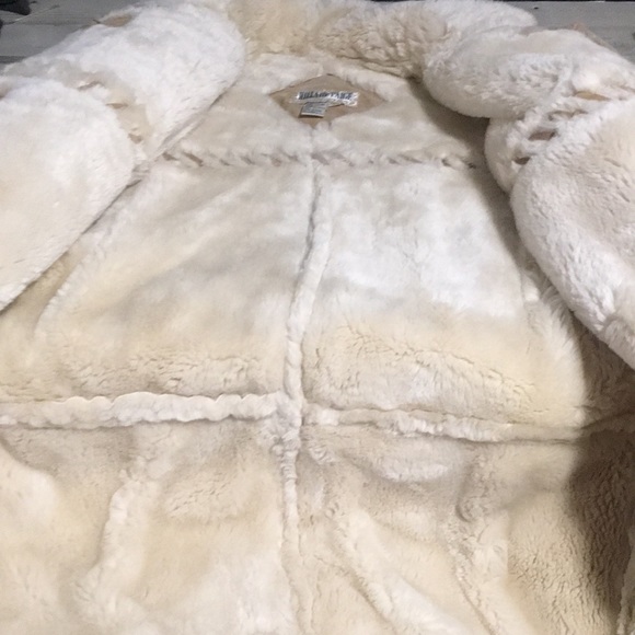 Hillary Paige genuine leather and faux fur button front coat size Large - Picture 7 of 7